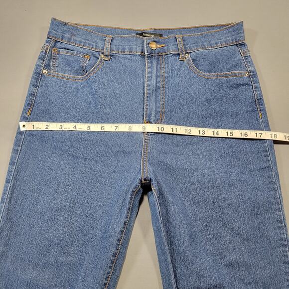 Forever 21 Blue Skinny Jeans Stretch High Rise Casual Denim Women's Size 28 Zip - Picture 6 of 10